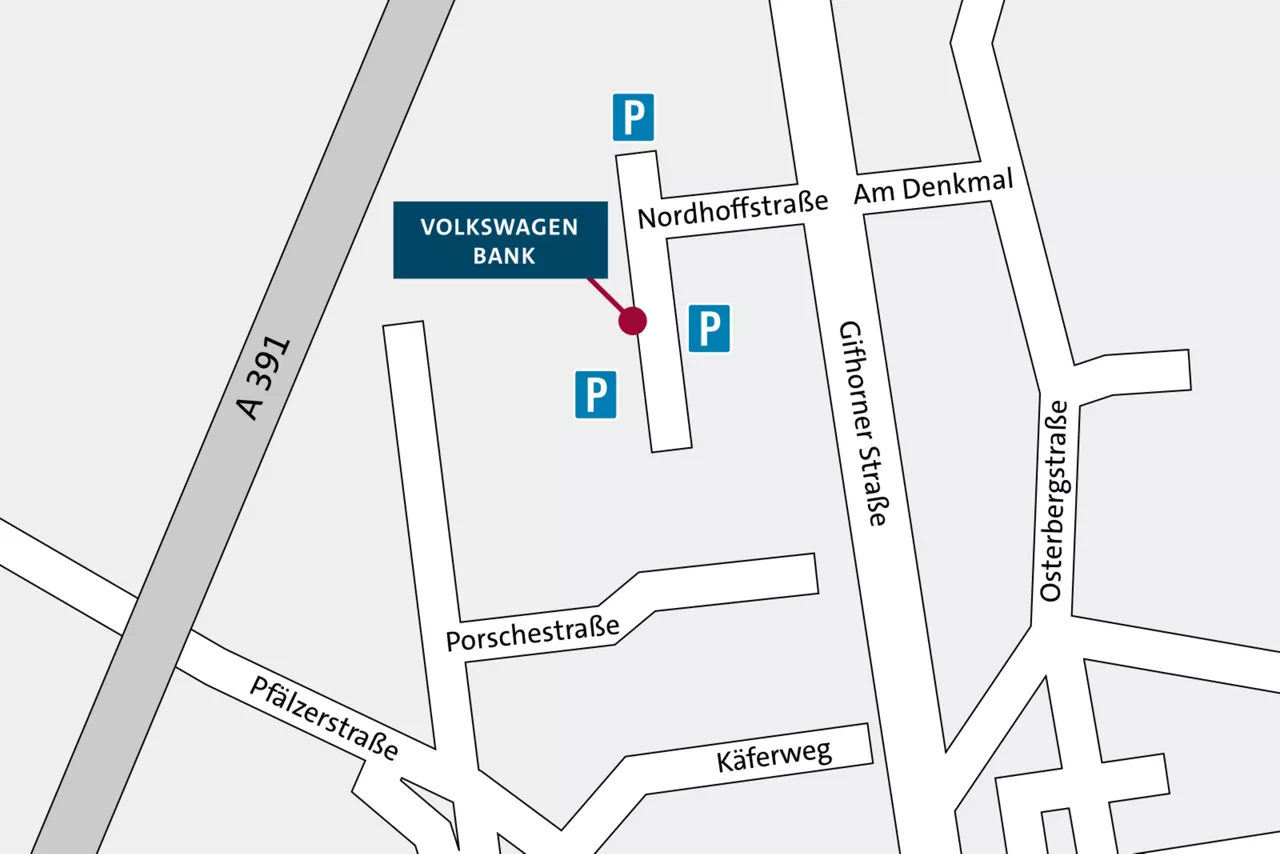 Skizze Anfahrt Filiale Braunschweig