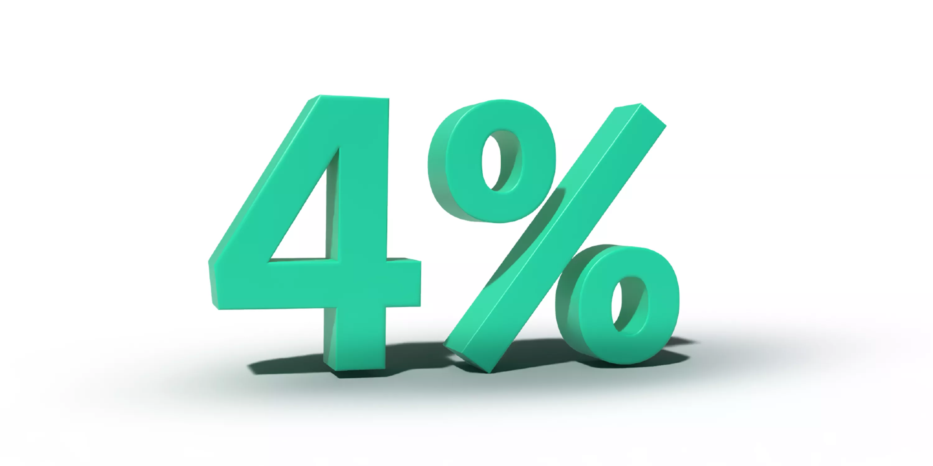 Granatowy, trójwymiarowy obiekt o kształcie 4%.