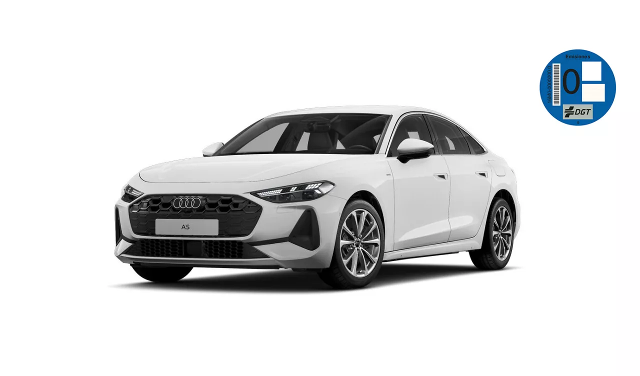 Audi A5 Sedan blanco con topos