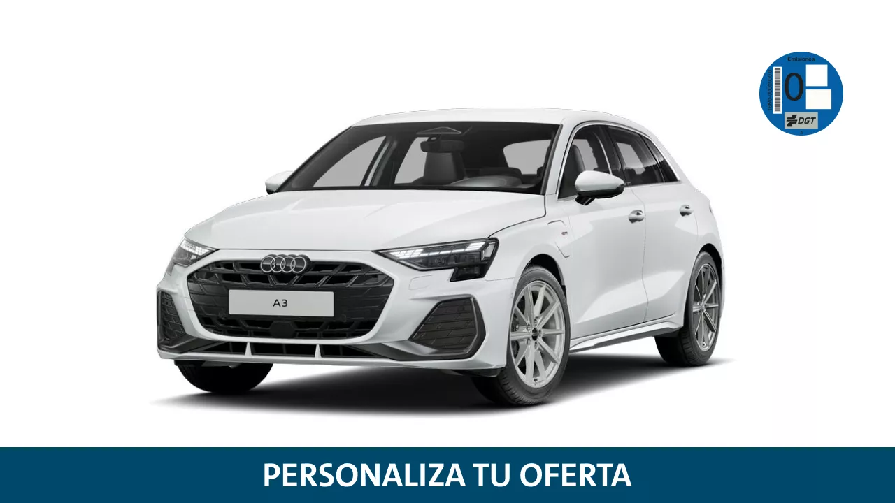 Audi A3 blanco con topo 0 DGT