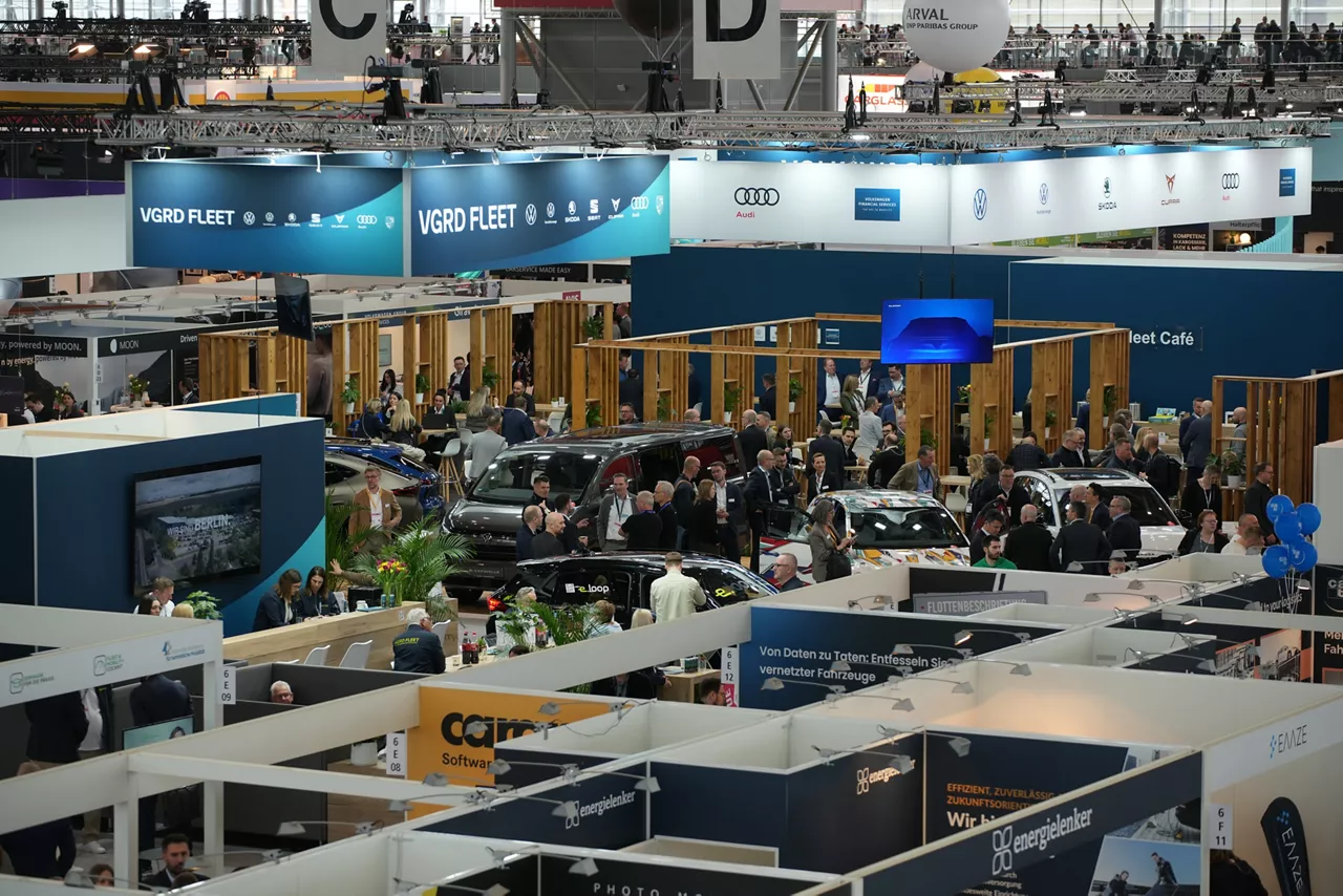 VWFS-Stand auf der Messe Flotte! von oben.