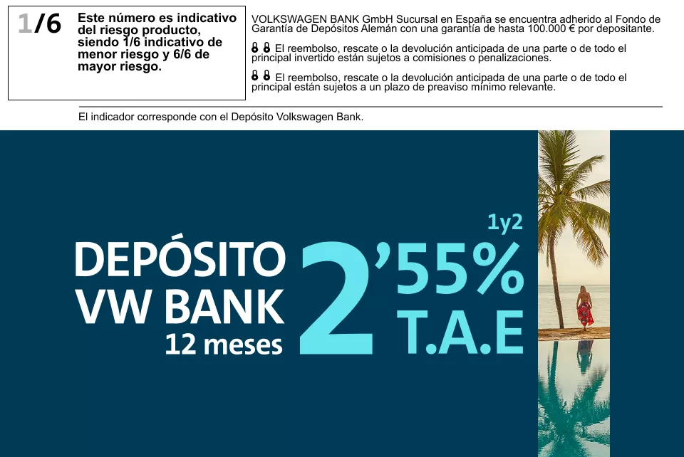 Depósito a 12 meses VW BANK