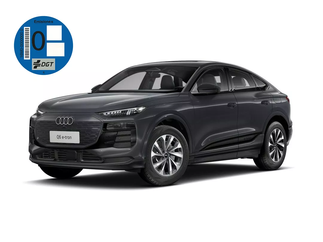 Audi Q6 sportback e-tron negro con topos