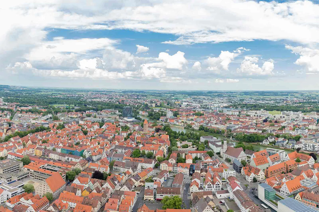 Panaromablick über die Stadt Ulm