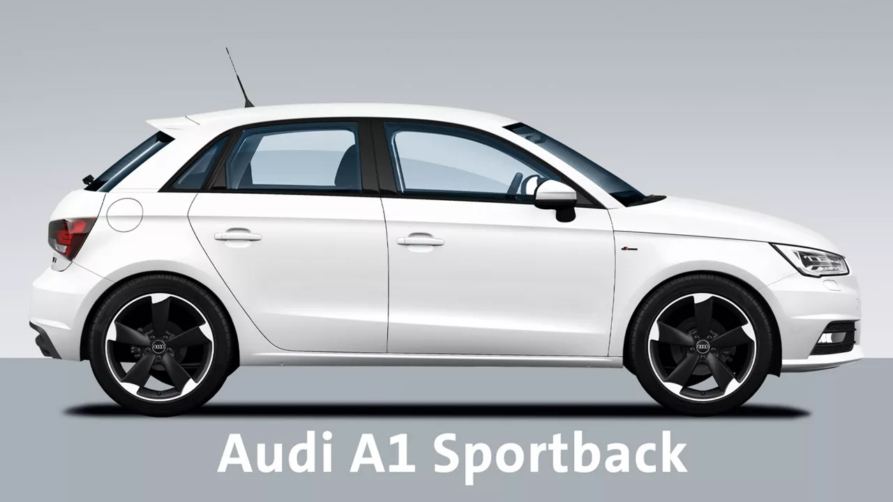 weisser-audi-a1-sportback-vor-grauem-hintergrund