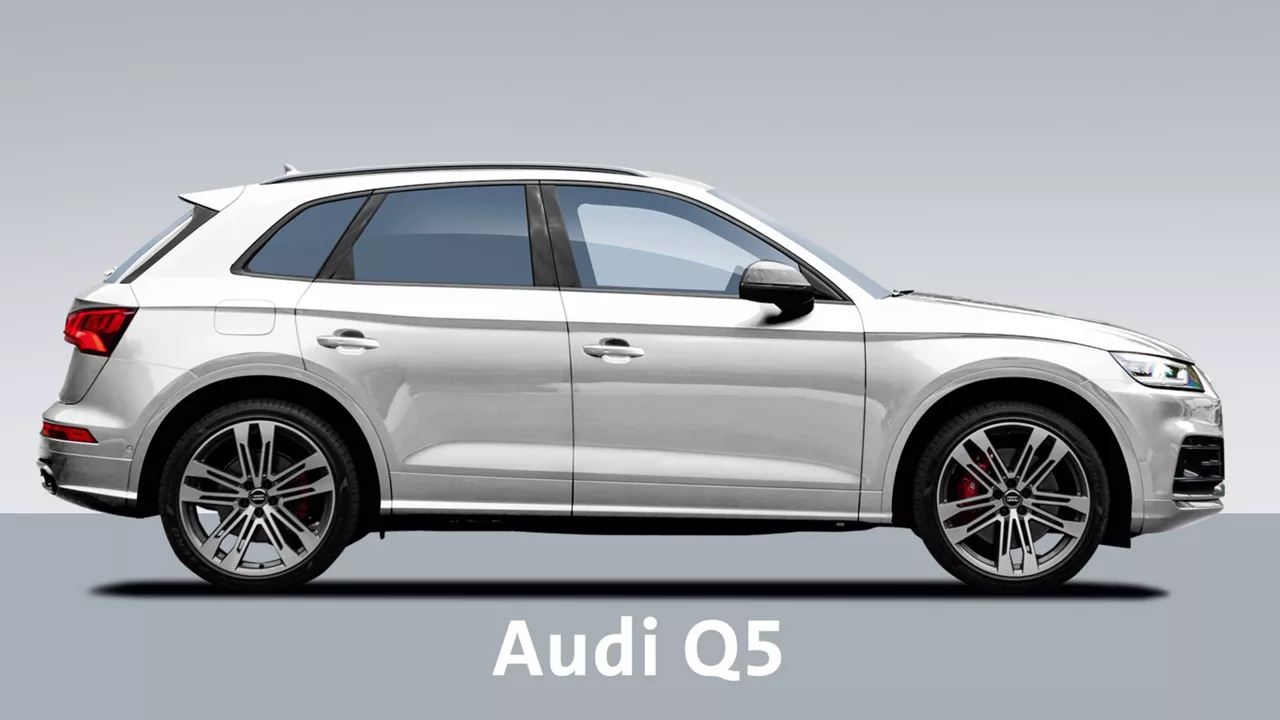 silberner-audi-q5-vor-grauem-hintergrund