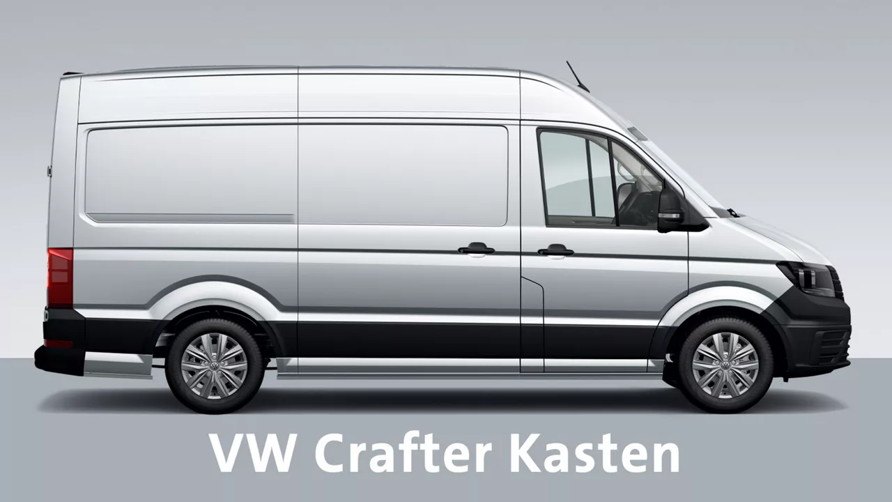 silberner-vw-crafter-kasten-vor-grauem-hintergrund